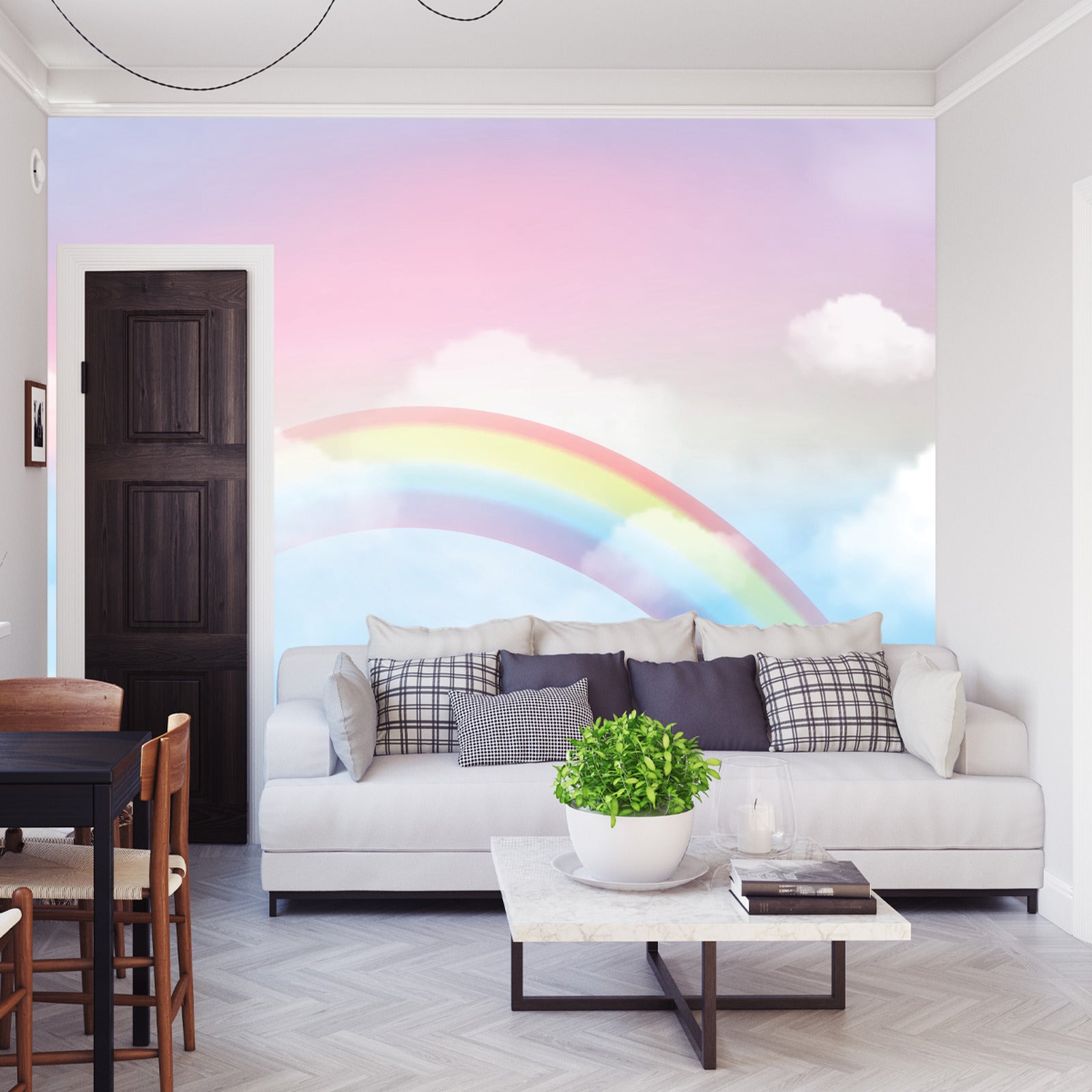 Fototapet Regnbue På Himmelen