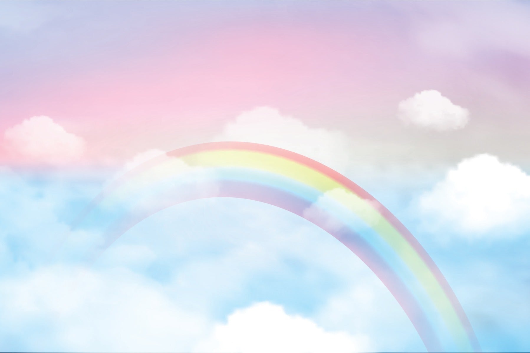 Fototapet Regnbue På Himmelen