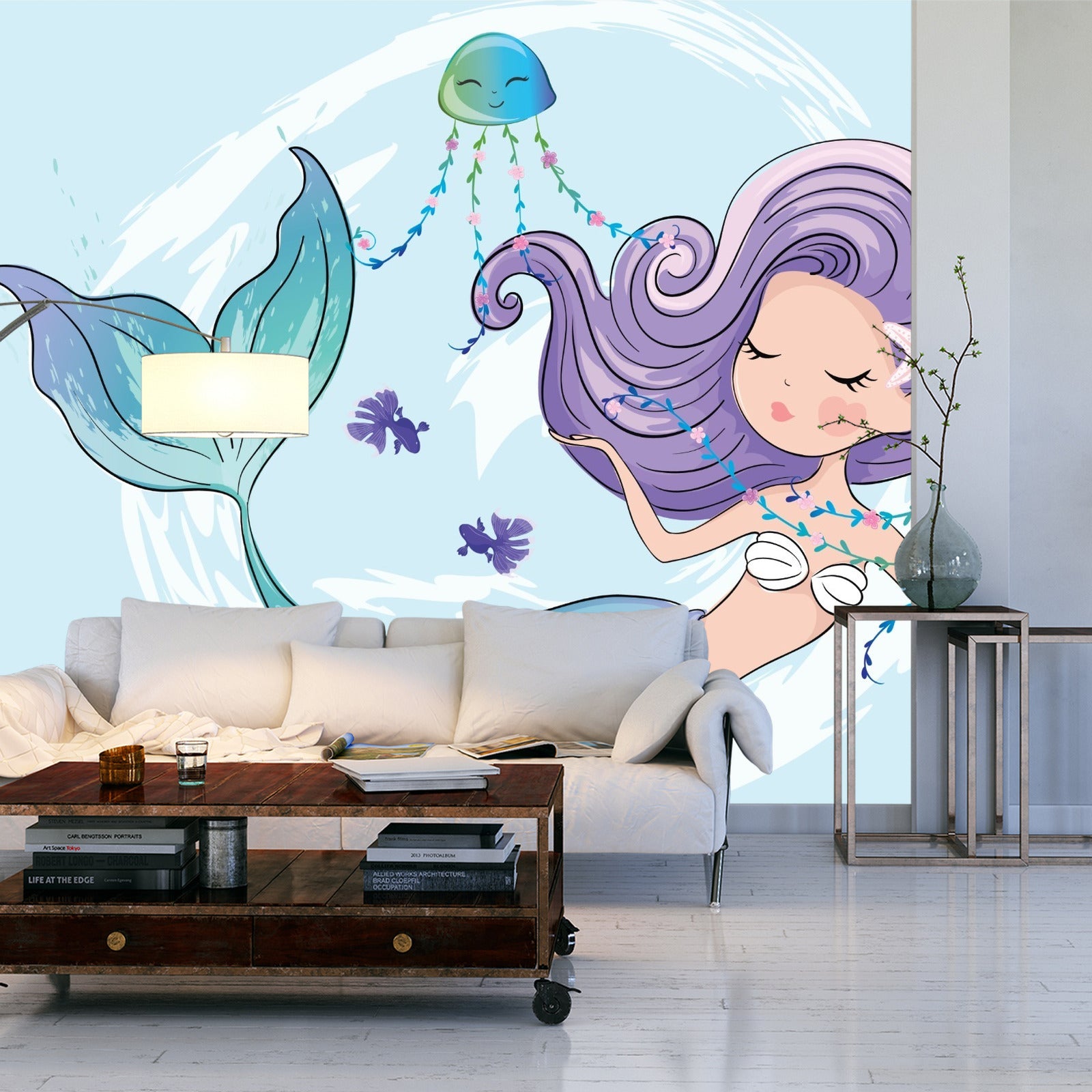 Fototapet Havfrue Med Maneter