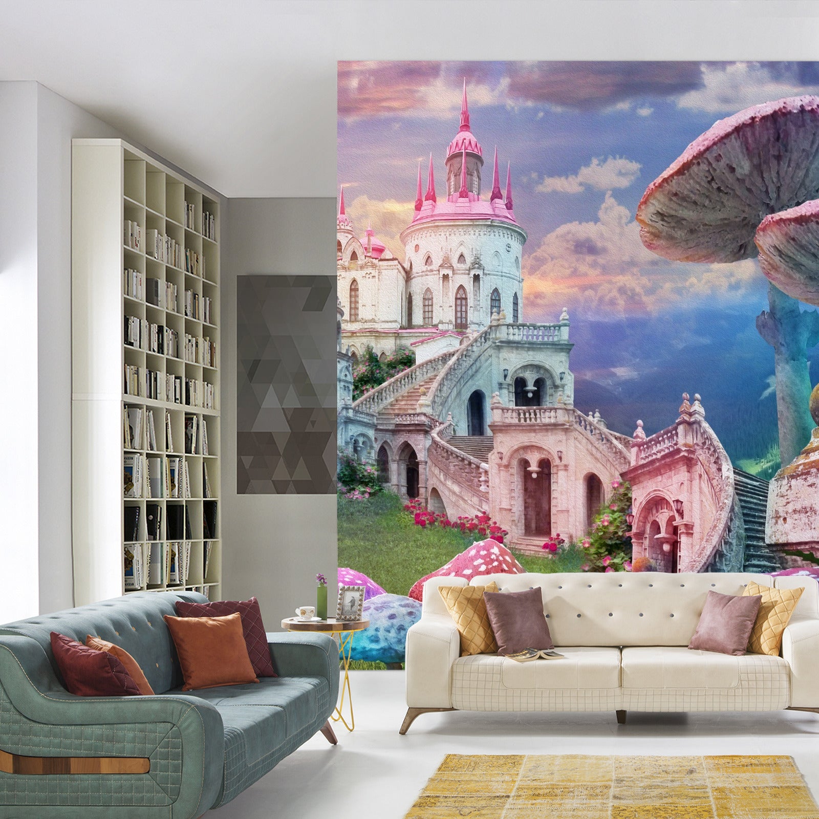 Fototapet Slott I Fantastisk Land