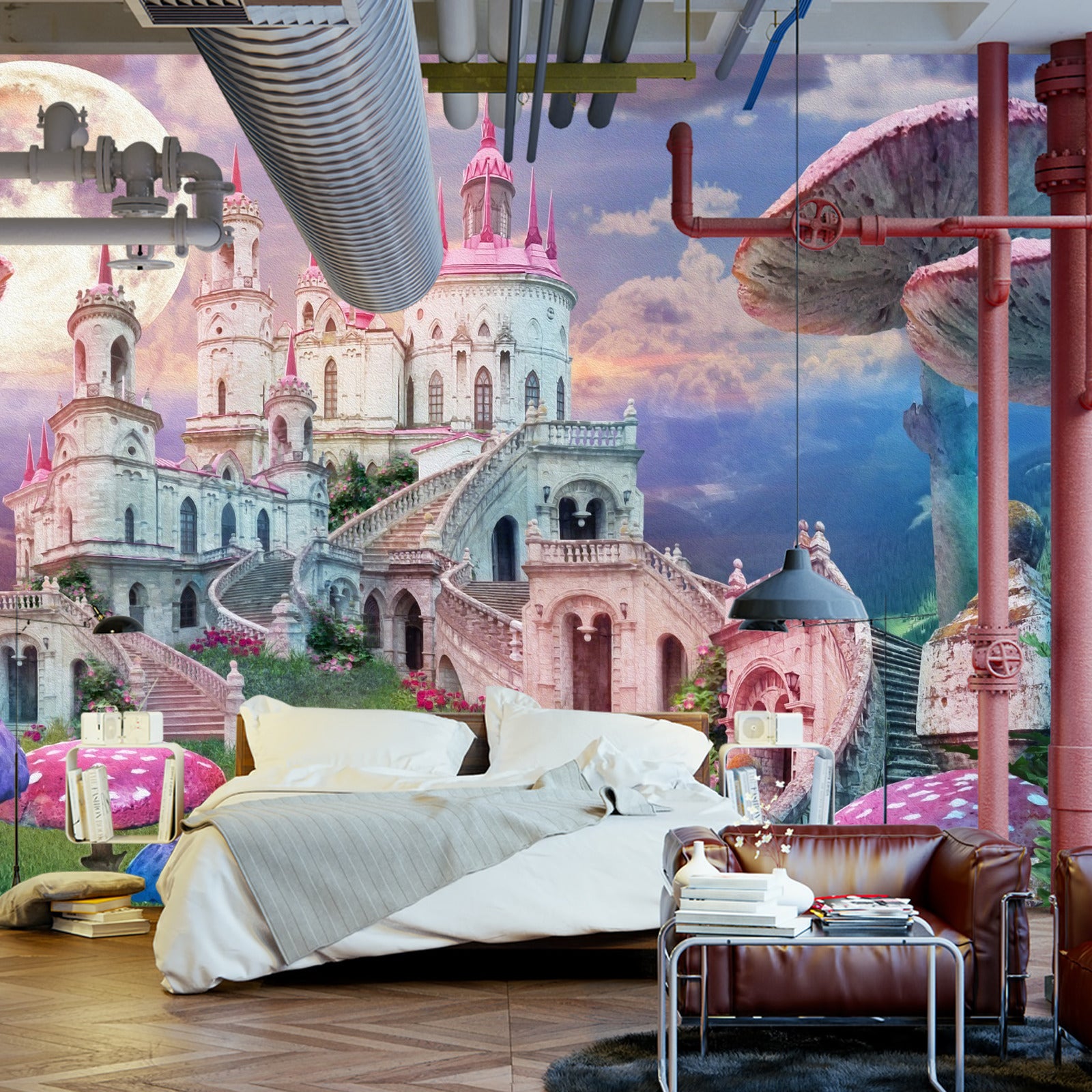 Fototapet Slott I Fantastisk Land