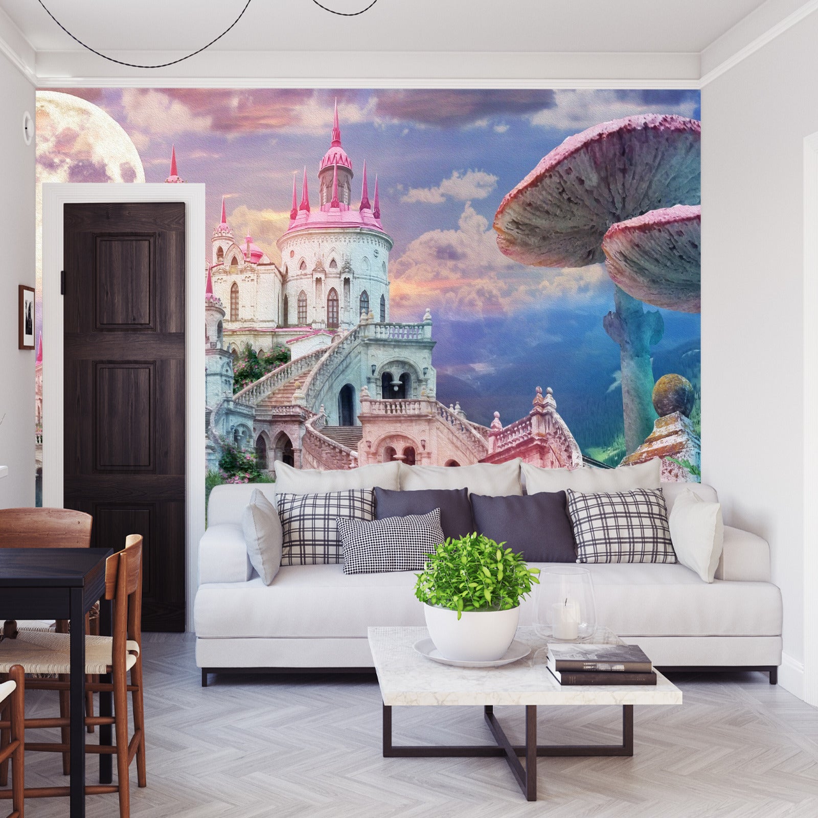 Fototapet Slott I Fantastisk Land