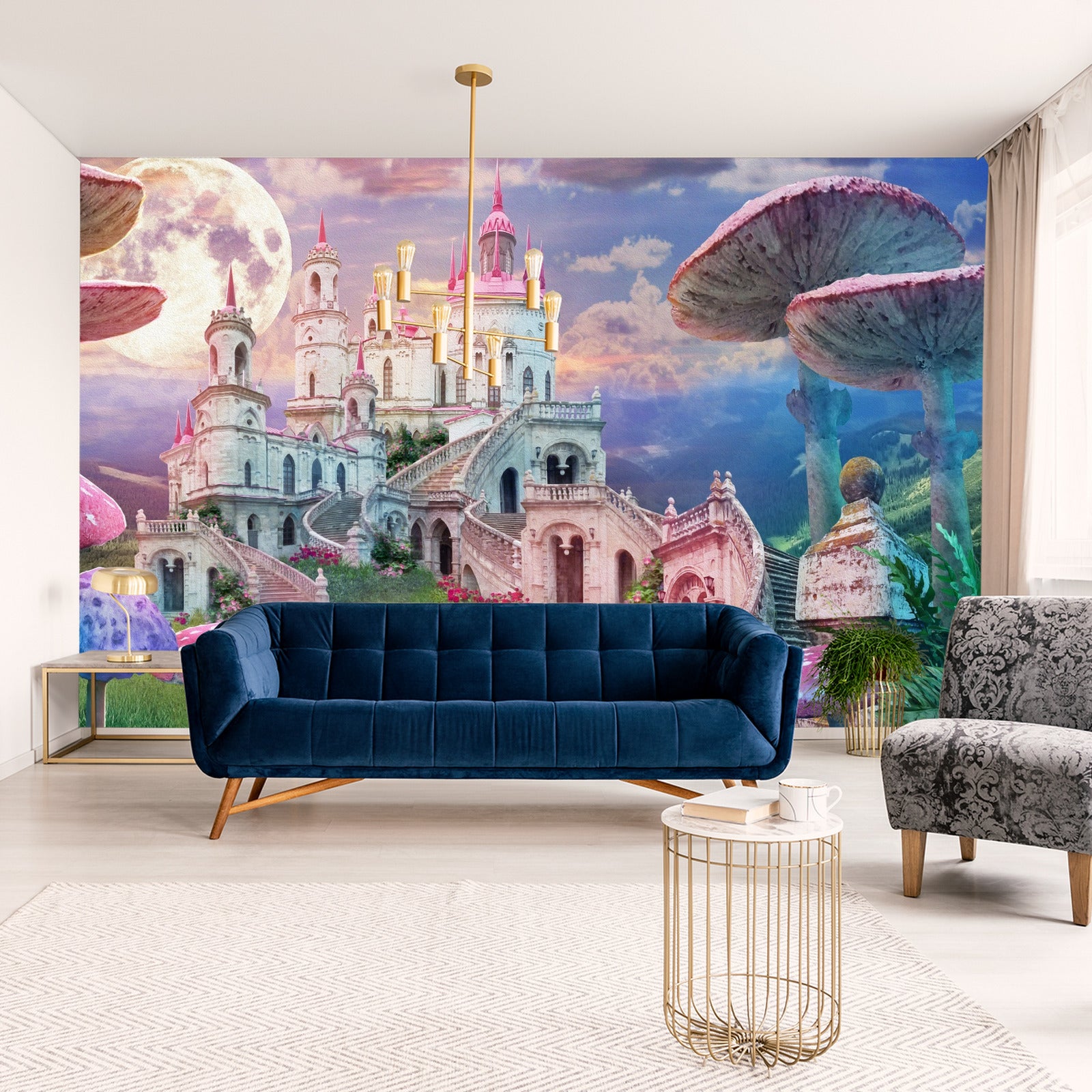 Fototapet Slott I Fantastisk Land