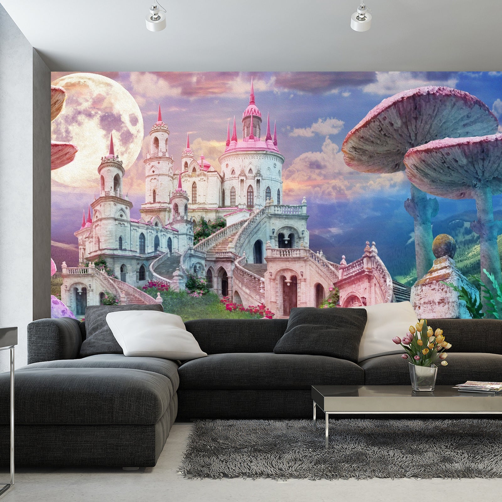 Fototapet Slott I Fantastisk Land