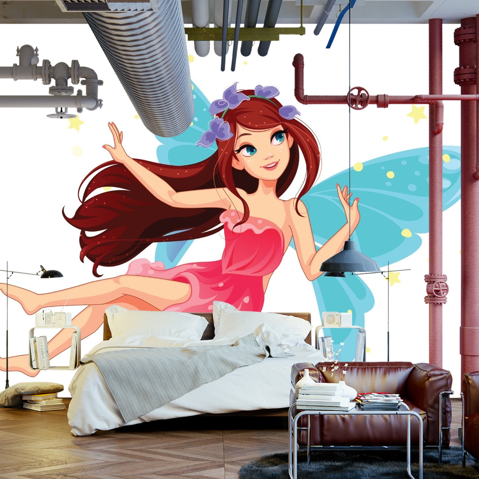 Fototapet Nydelig Flygende Fe