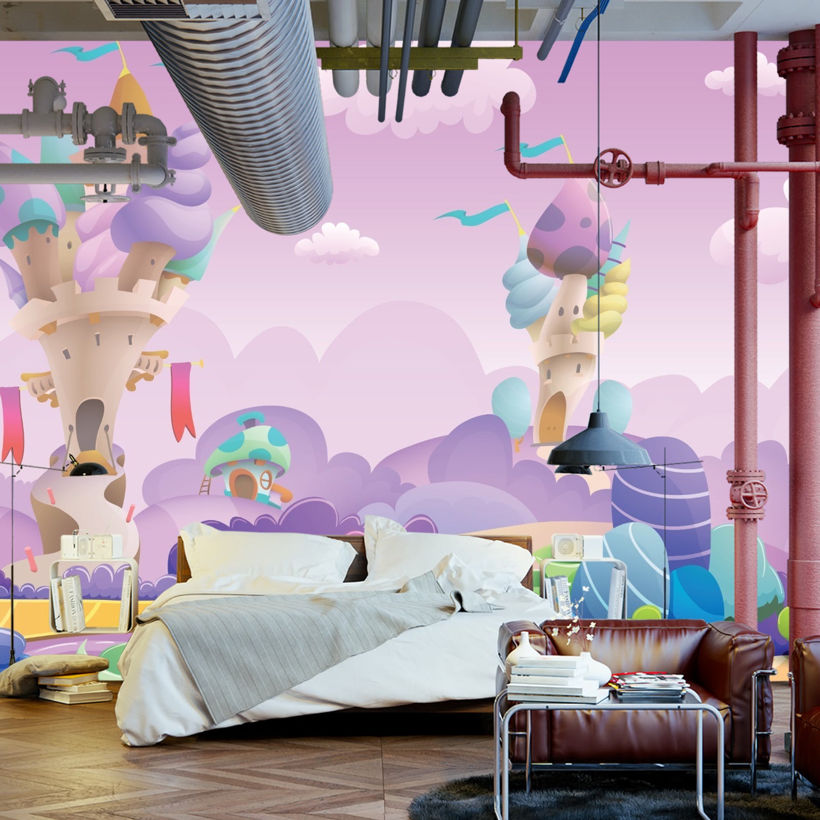 Fototapet Fargerikt Eventyrland