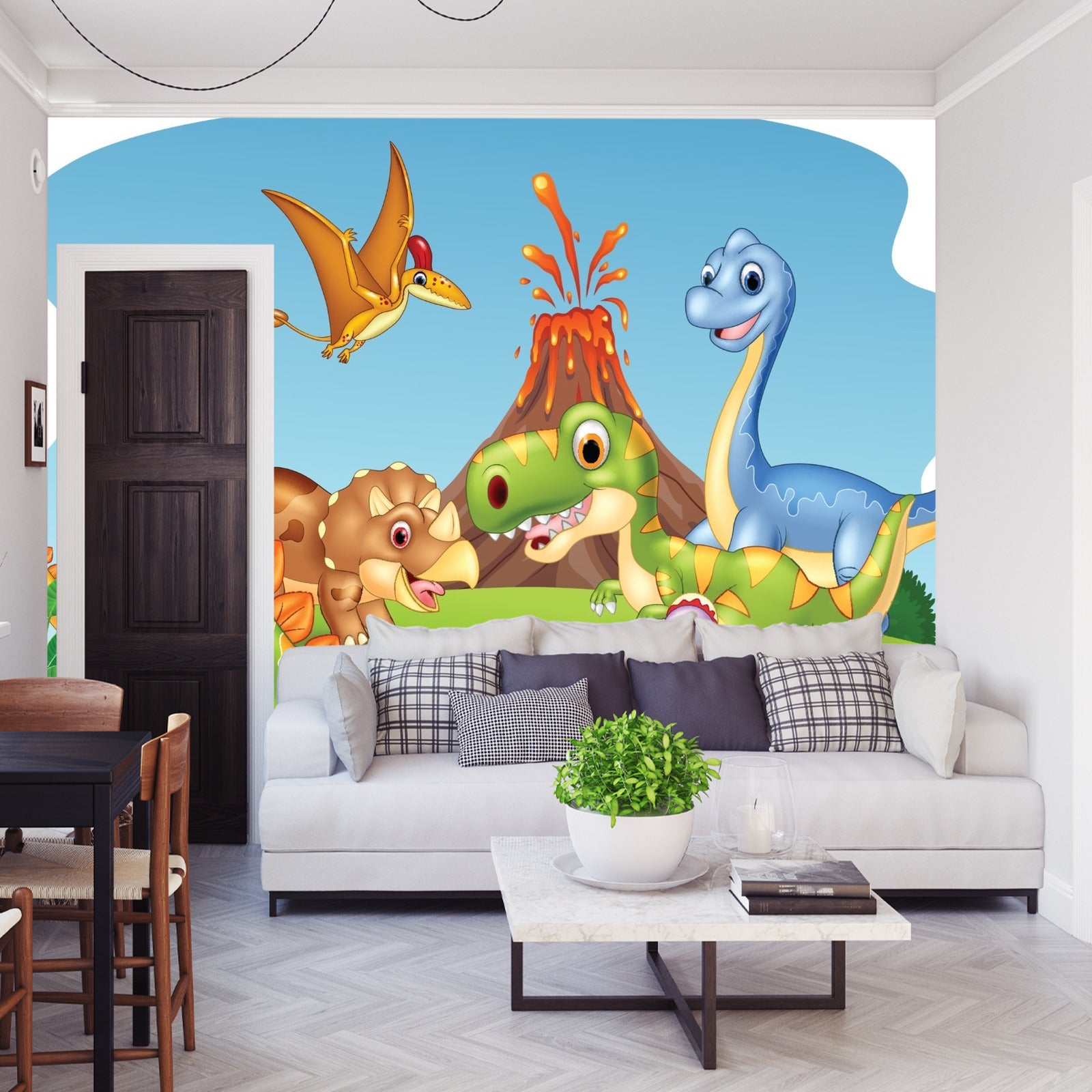 Fototapet Glade Dinosaurer