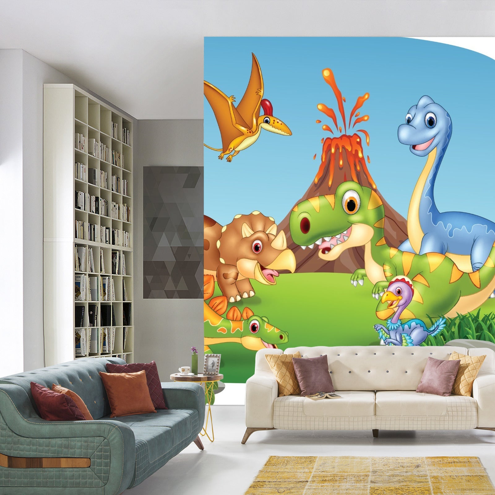 Fototapet Glade Dinosaurer