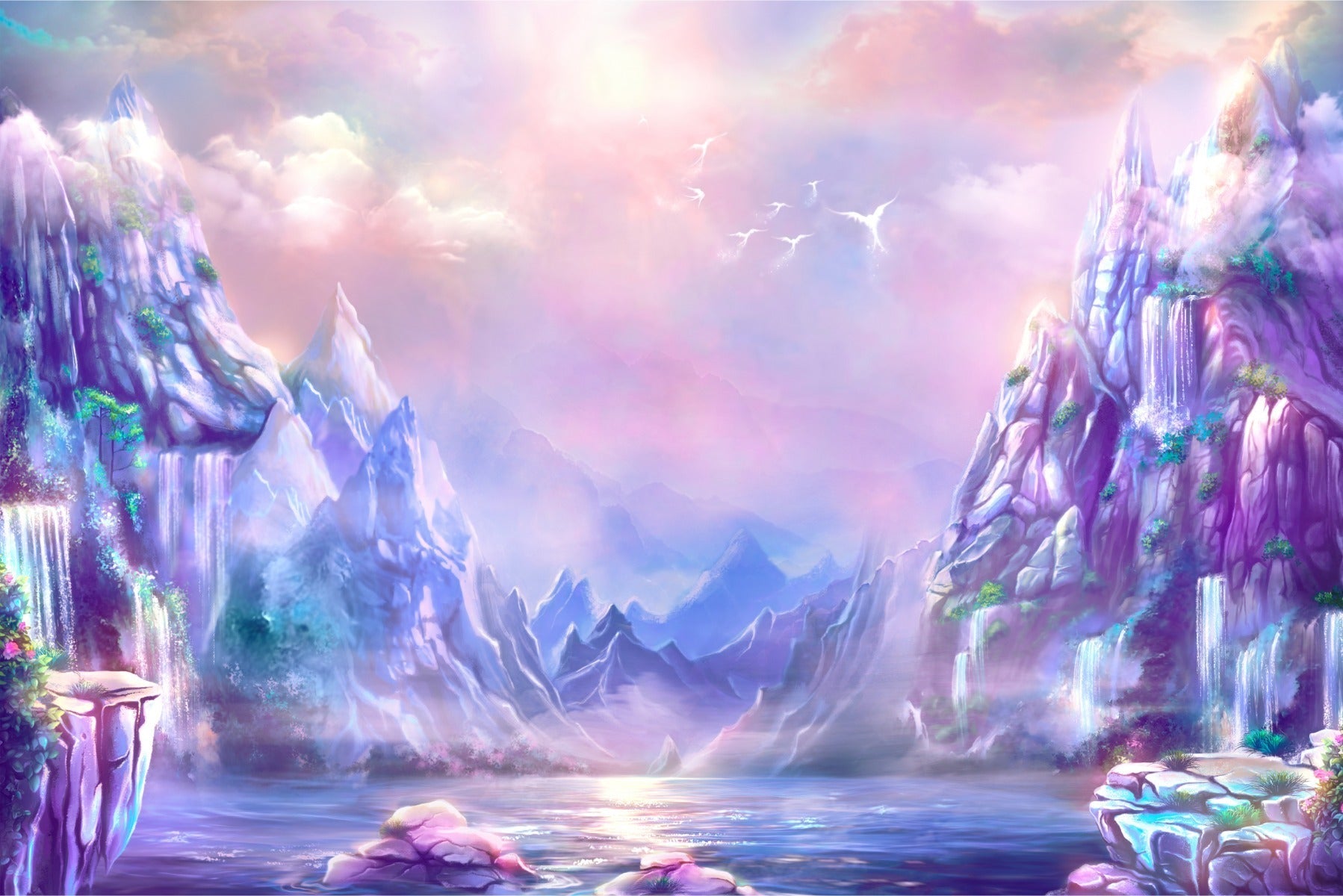 Fototapet Magisk Fjellland