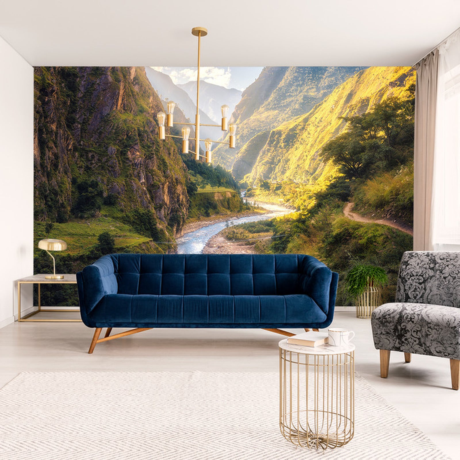 Fototapet Skogsfjell