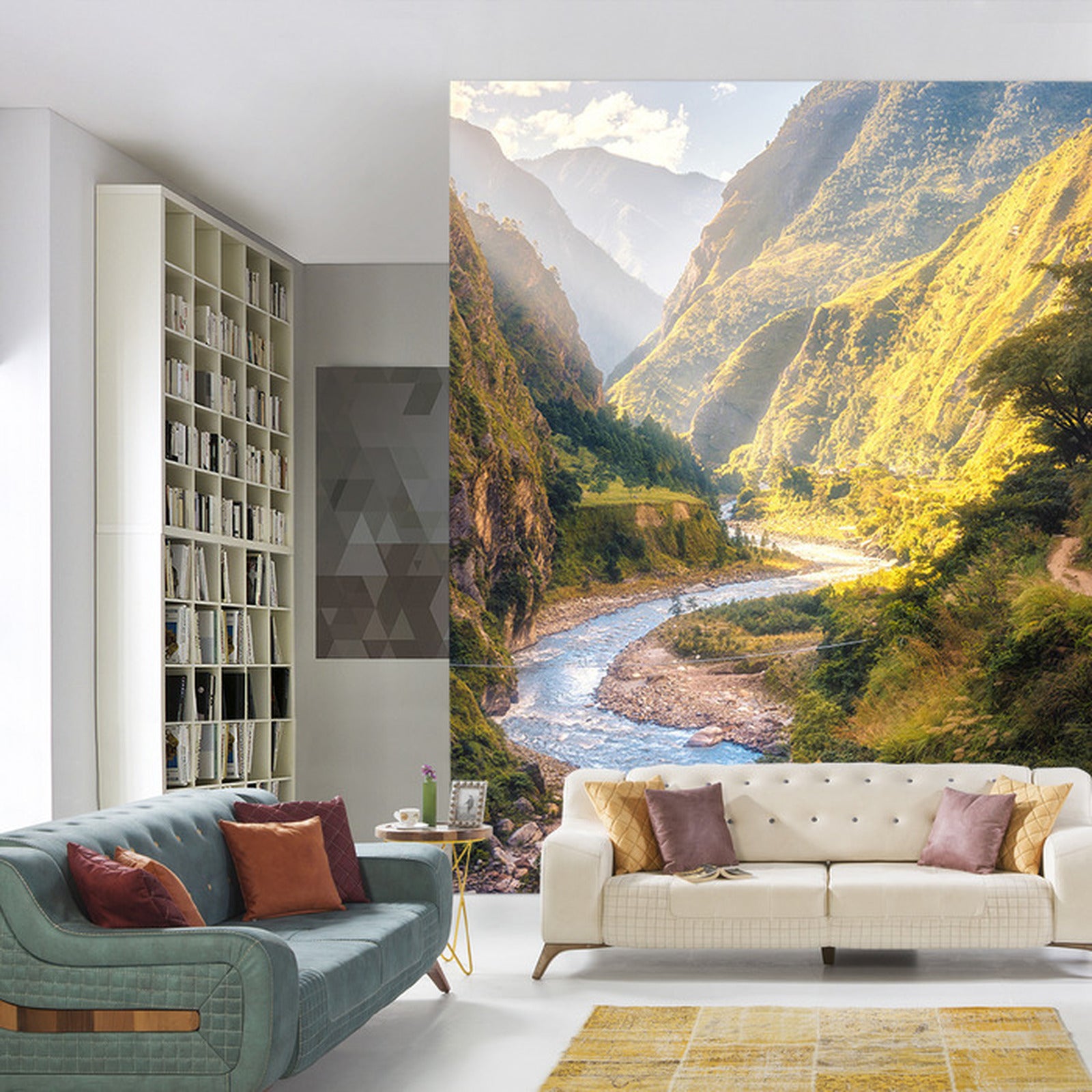 Fototapet Skogsfjell