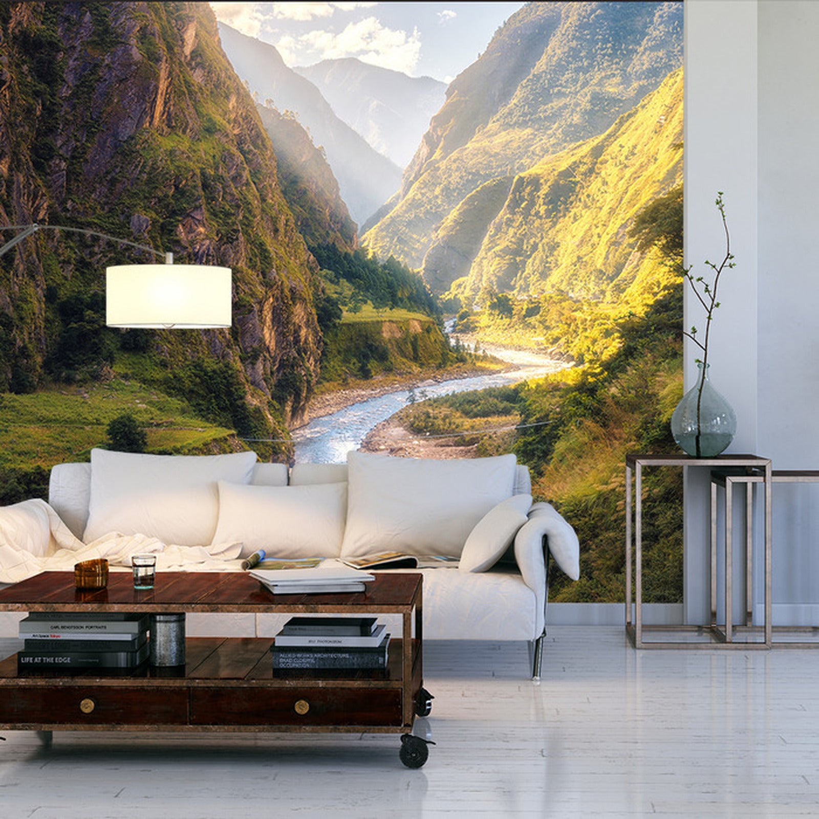 Fototapet Skogsfjell