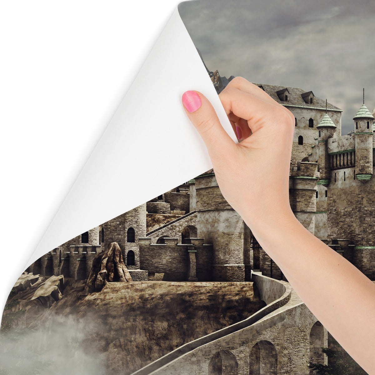 Fototapet Middelaldersk Fantasislott