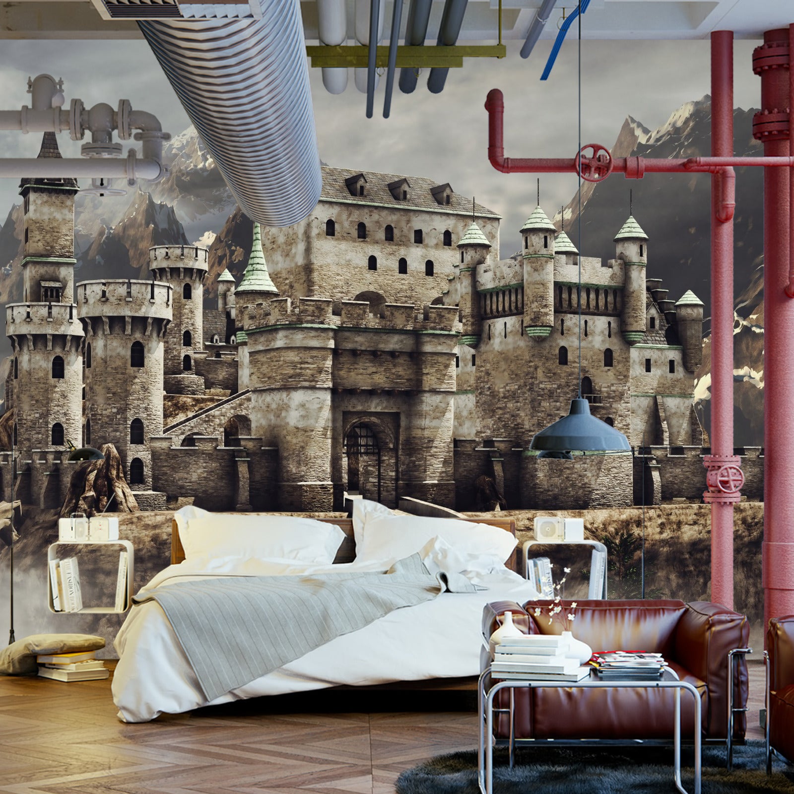 Fototapet Middelaldersk Fantasislott