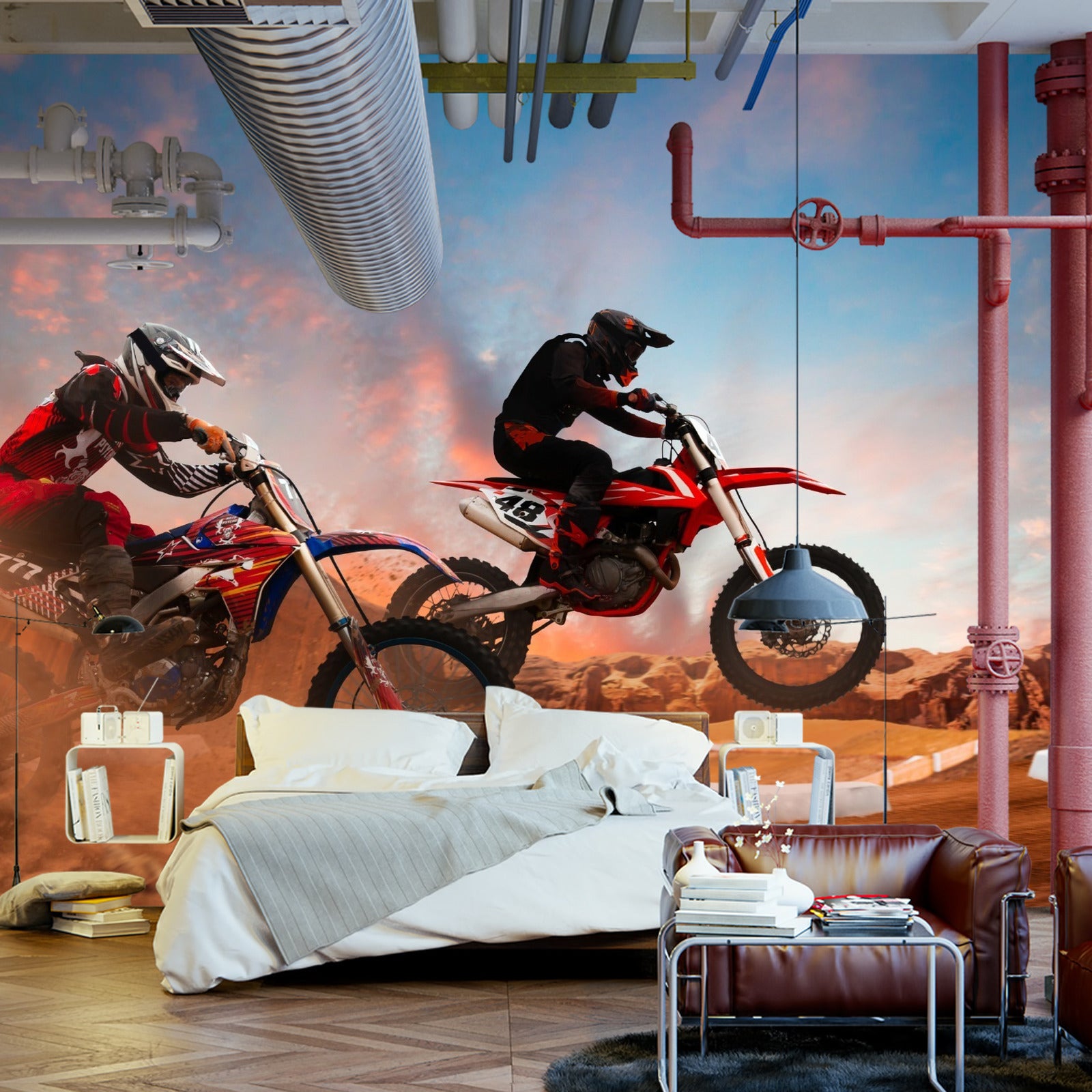 Fototapet Motorsykkelløp