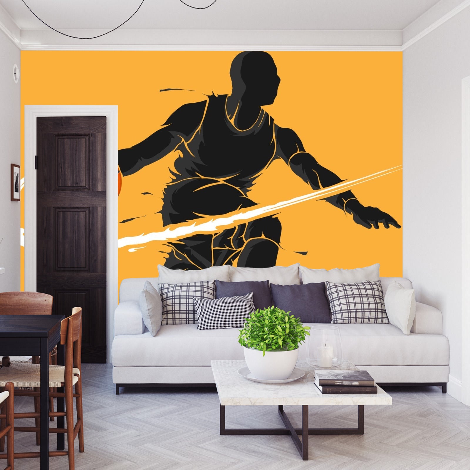 Fototapet Driblende Basketballspiller