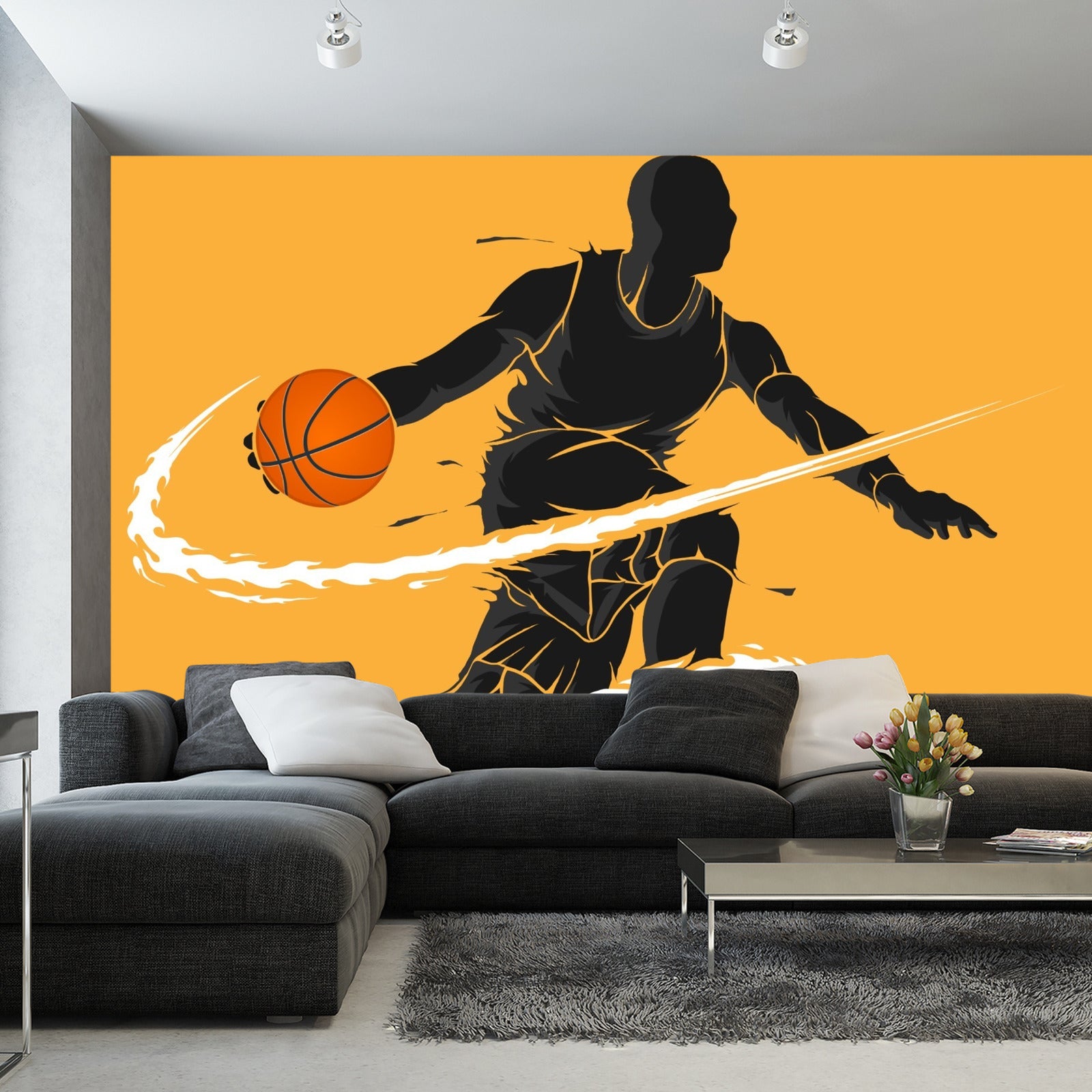 Fototapet Driblende Basketballspiller