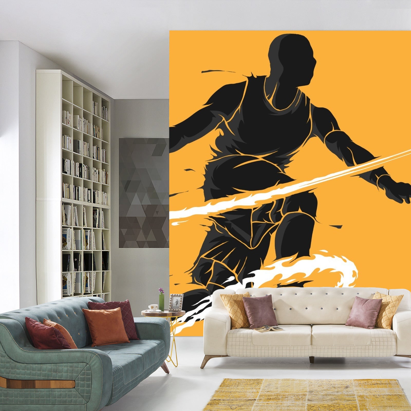 Fototapet Driblende Basketballspiller