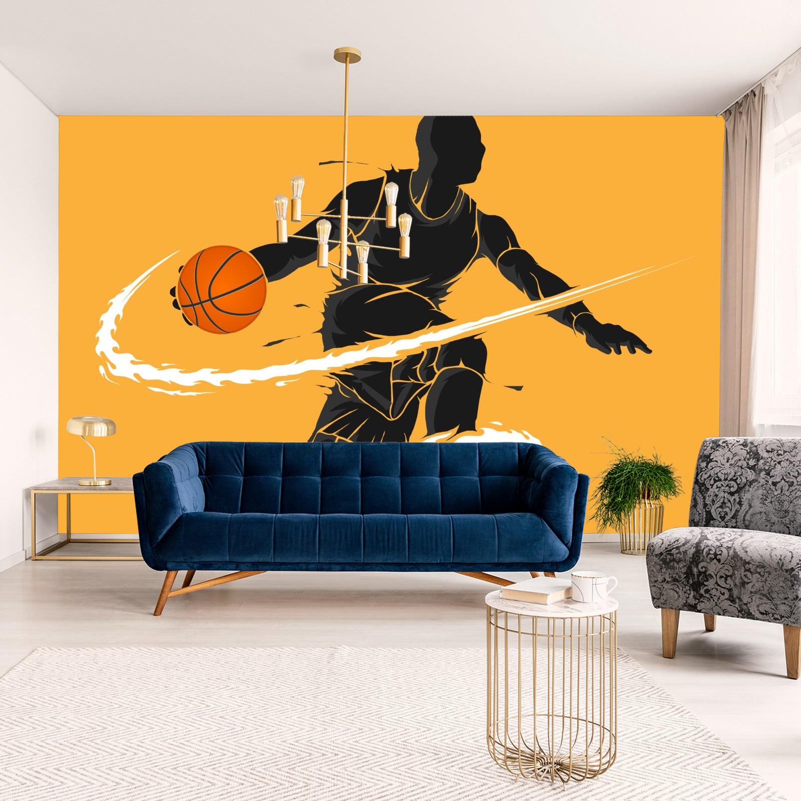 Fototapet Driblende Basketballspiller