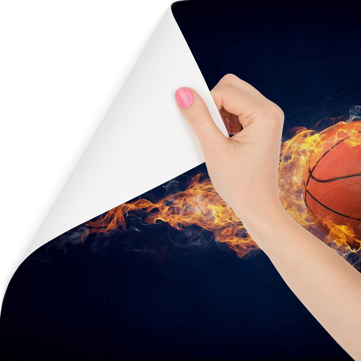 Fototapet Brennende Basketballball
