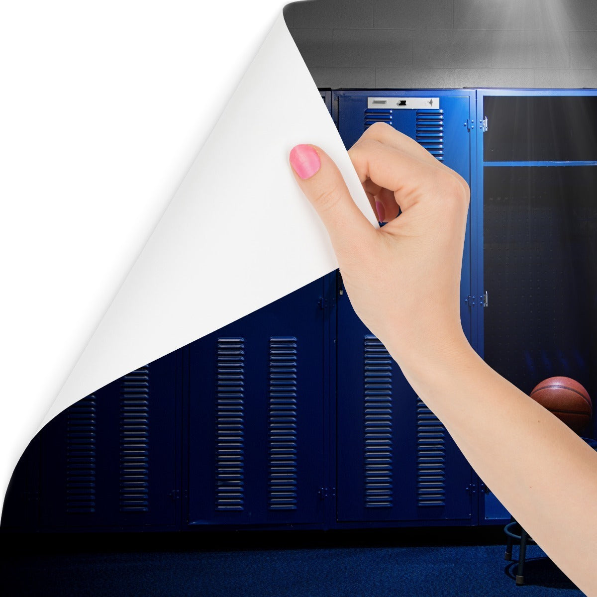 Fototapet Basketballlagets Garderobe