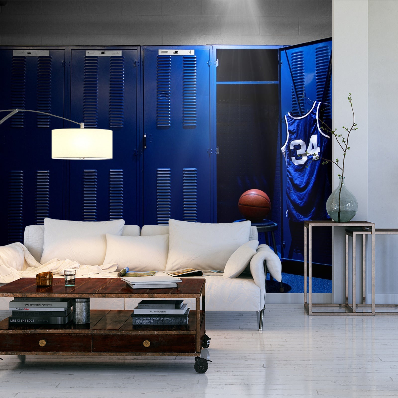 Fototapet Basketballlagets Garderobe