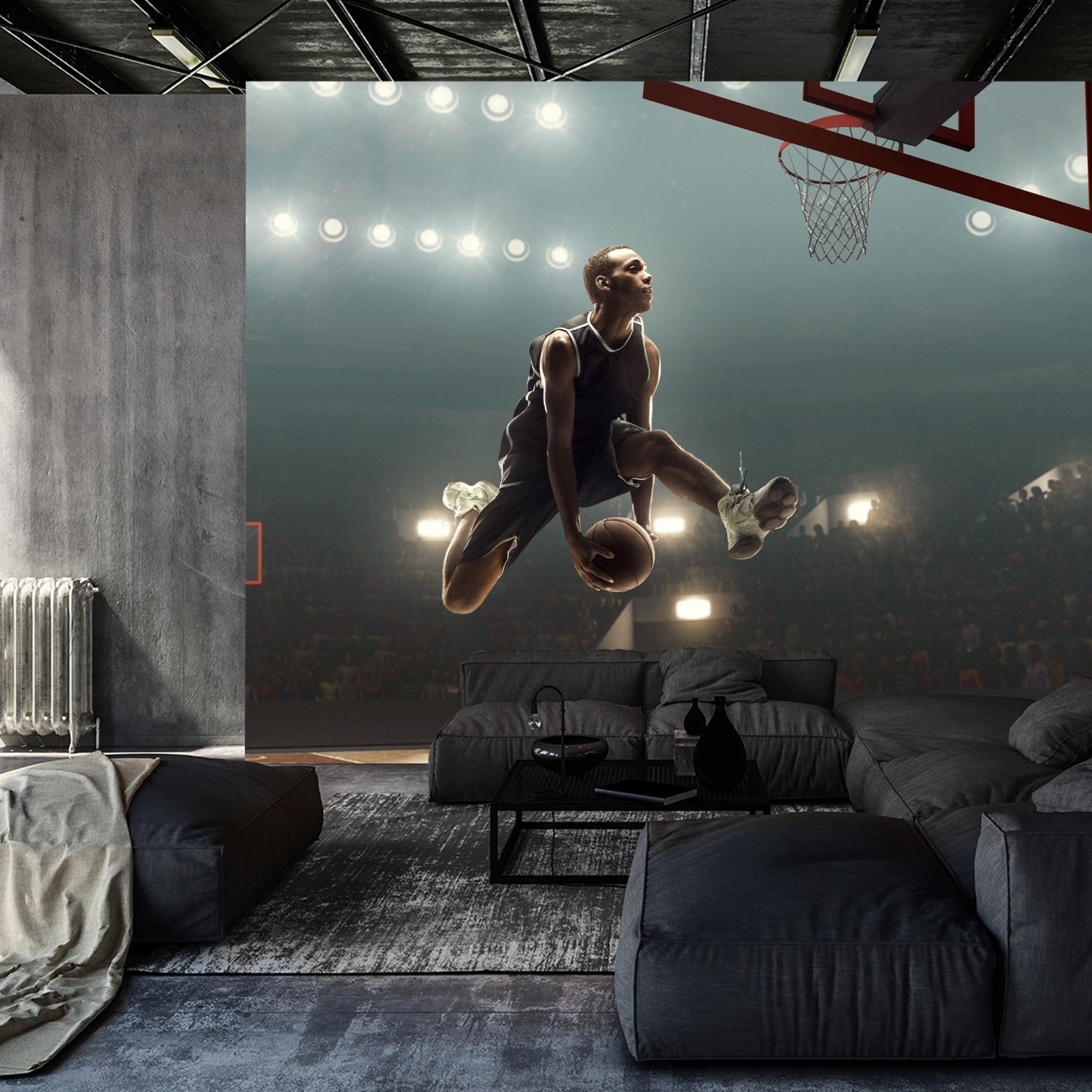 Fototapet Basketballspiller I Luften