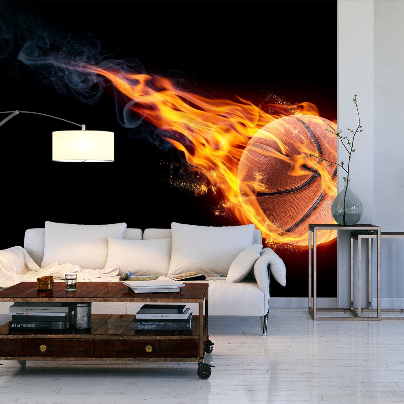 Fototapet Brennende Basketball