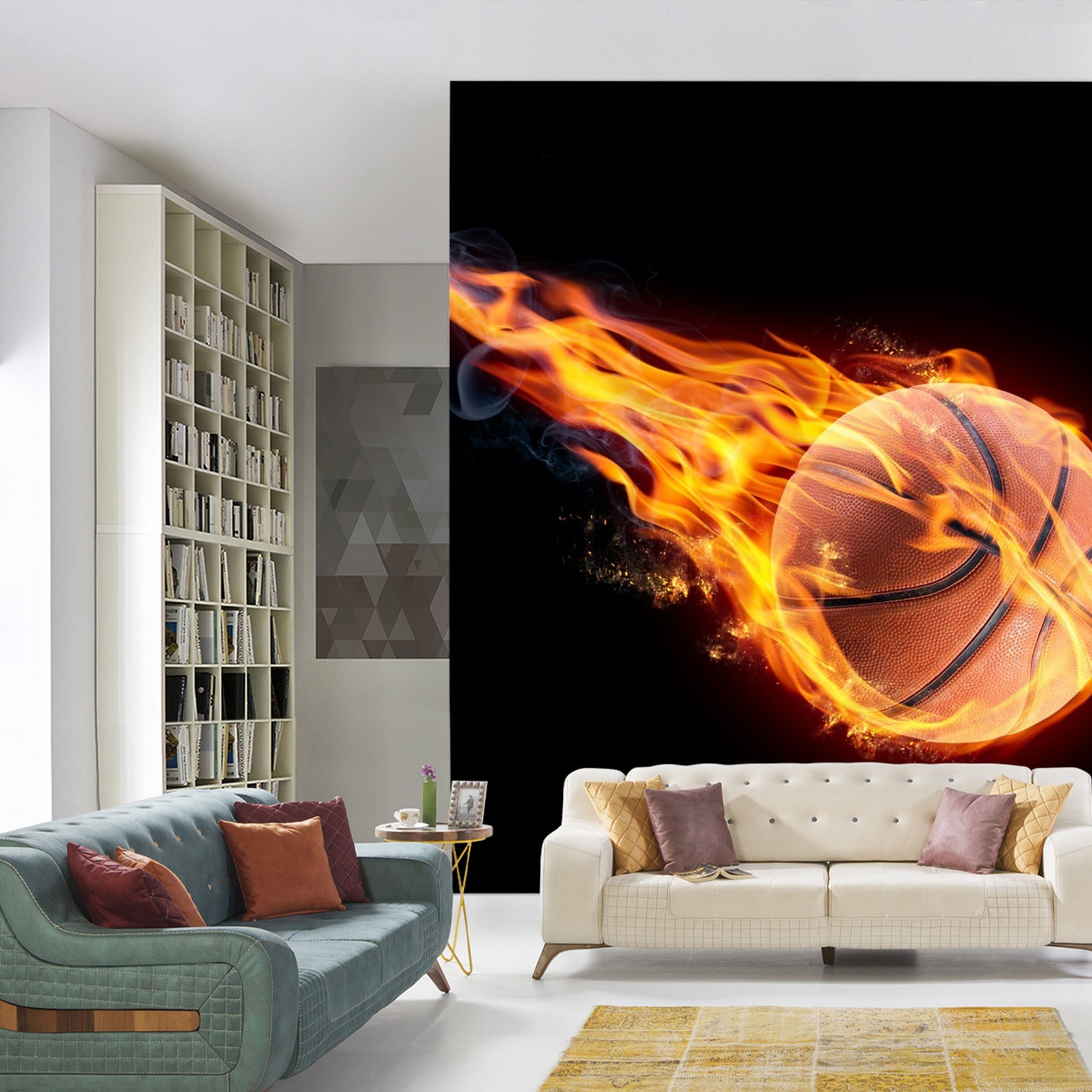 Fototapet Brennende Basketball