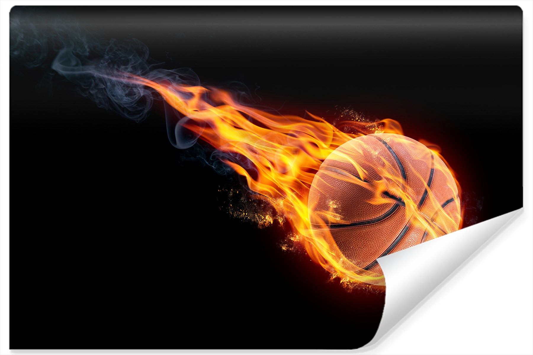 Fototapet Brennende Basketball