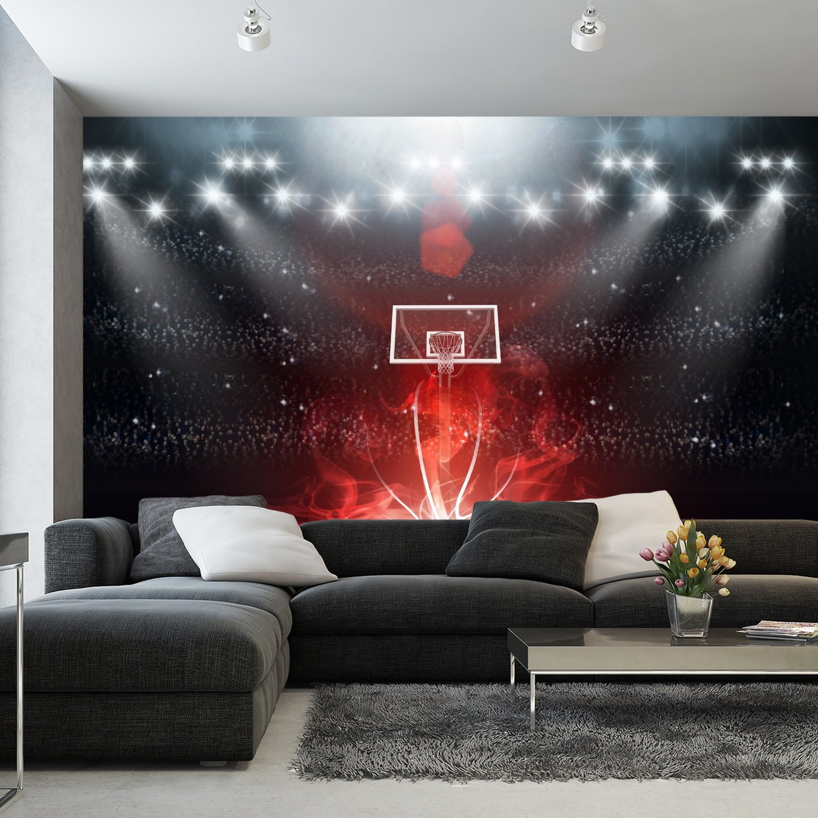 Fototapet Futuristisk Basketballbane