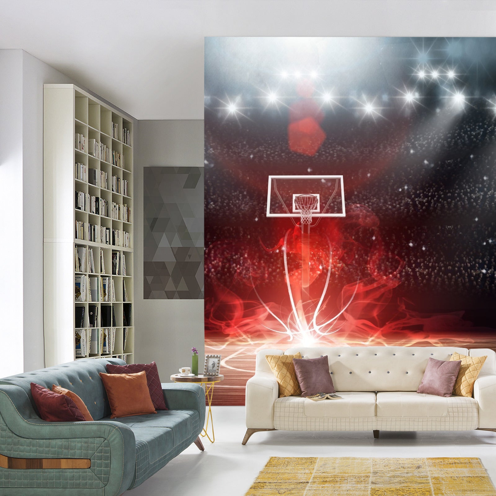 Fototapet Futuristisk Basketballbane