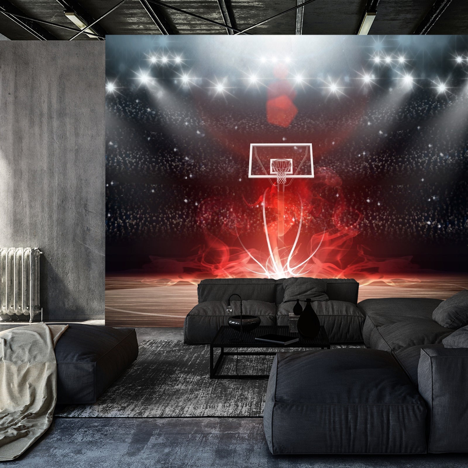 Fototapet Futuristisk Basketballbane