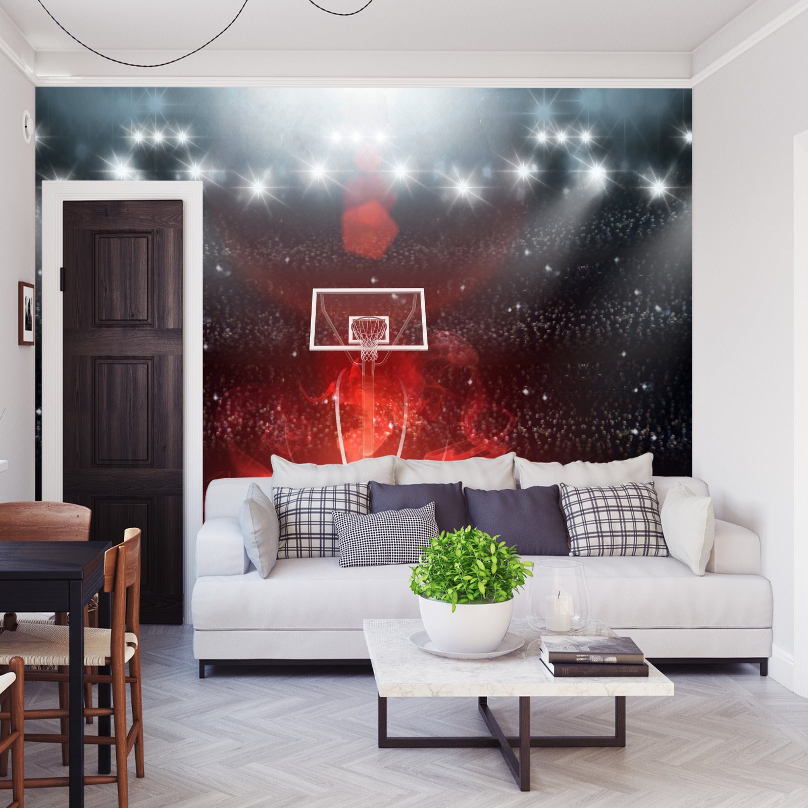 Fototapet Futuristisk Basketballbane