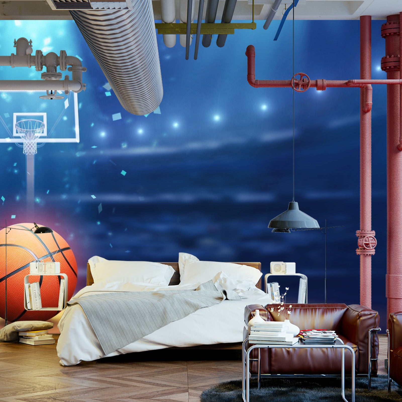 Fototapet Basketball På Stadion