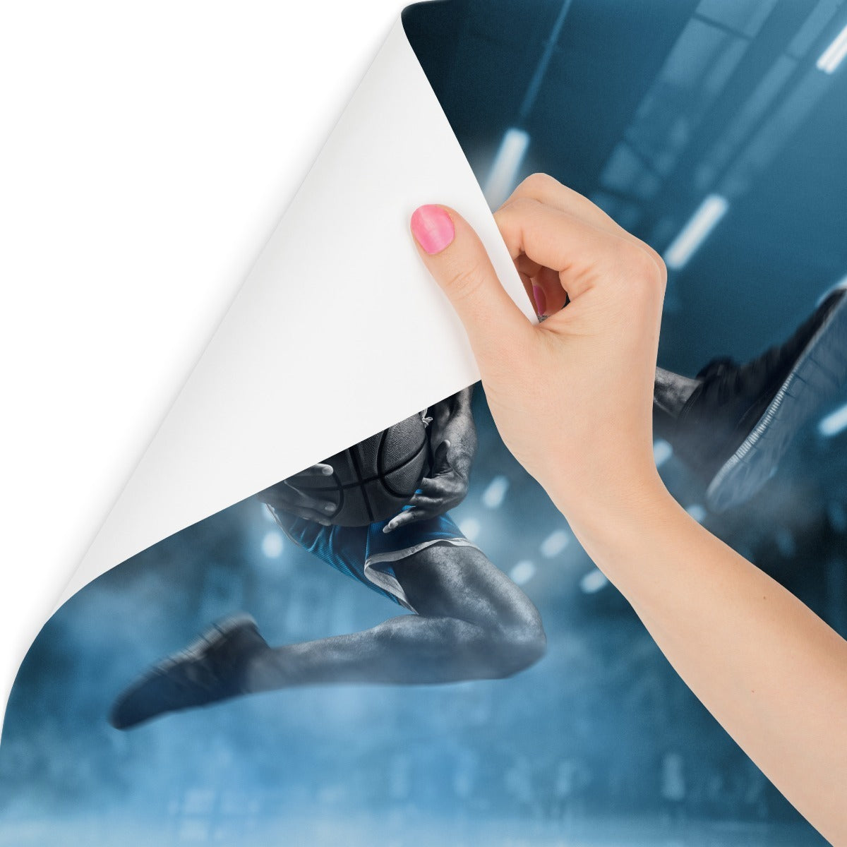 Fototapet Basketballspiller På Flukt