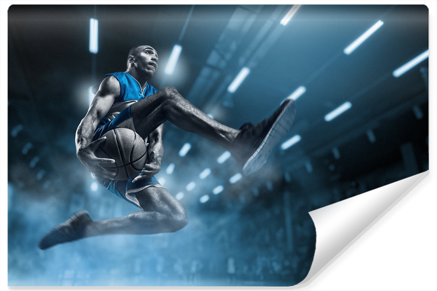 Fototapet Basketballspiller På Flukt