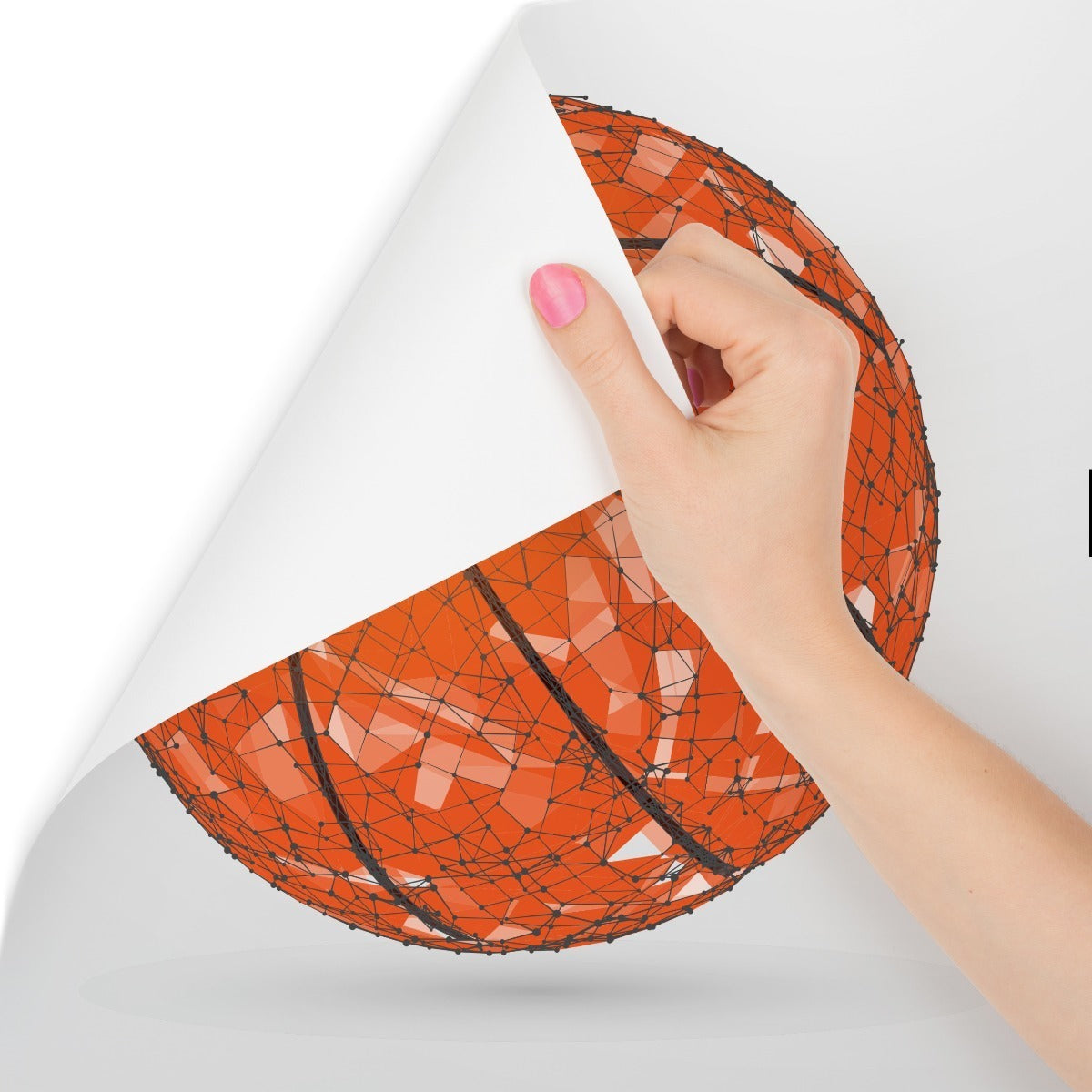 Fototapet Geometrisk Basketballball