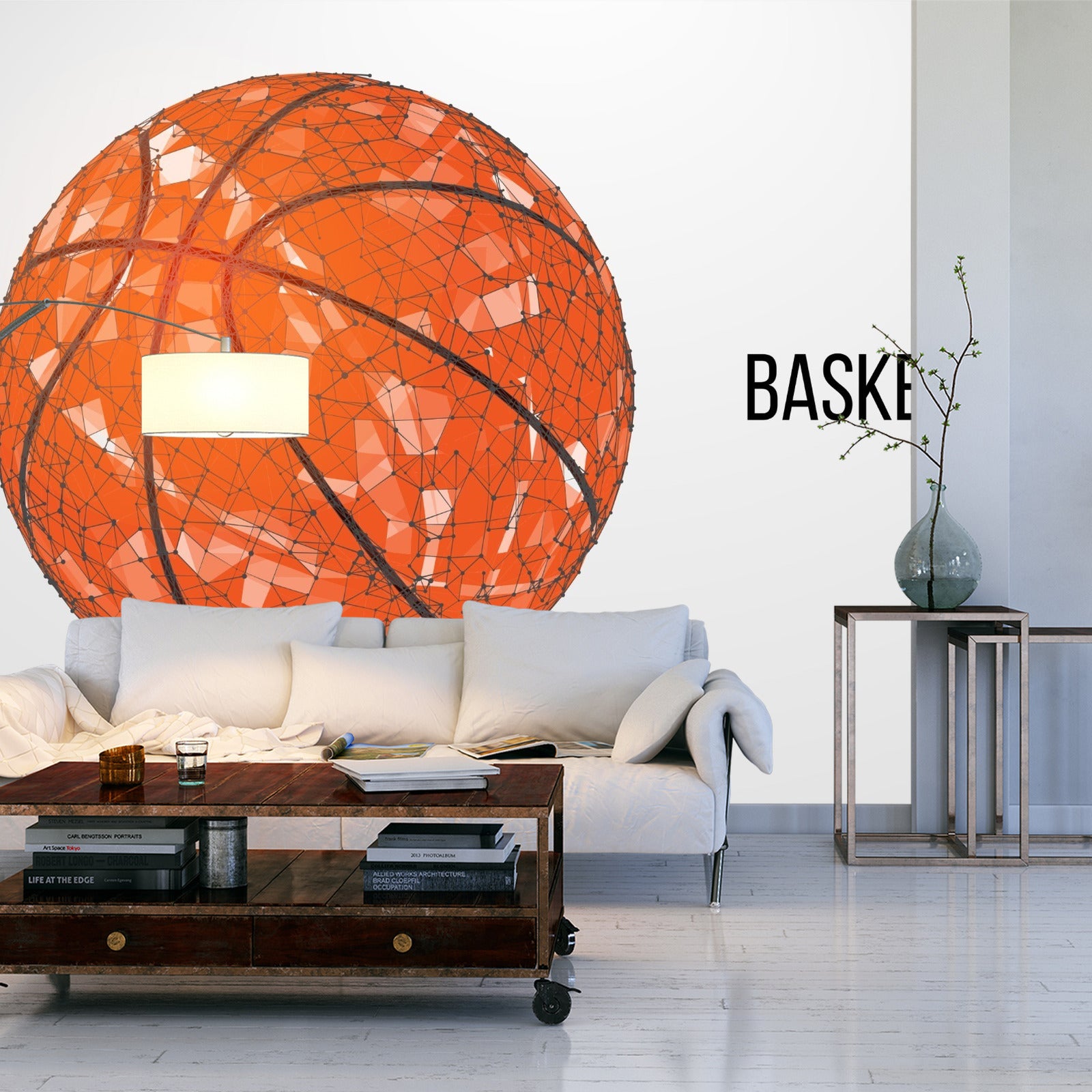 Fototapet Geometrisk Basketballball