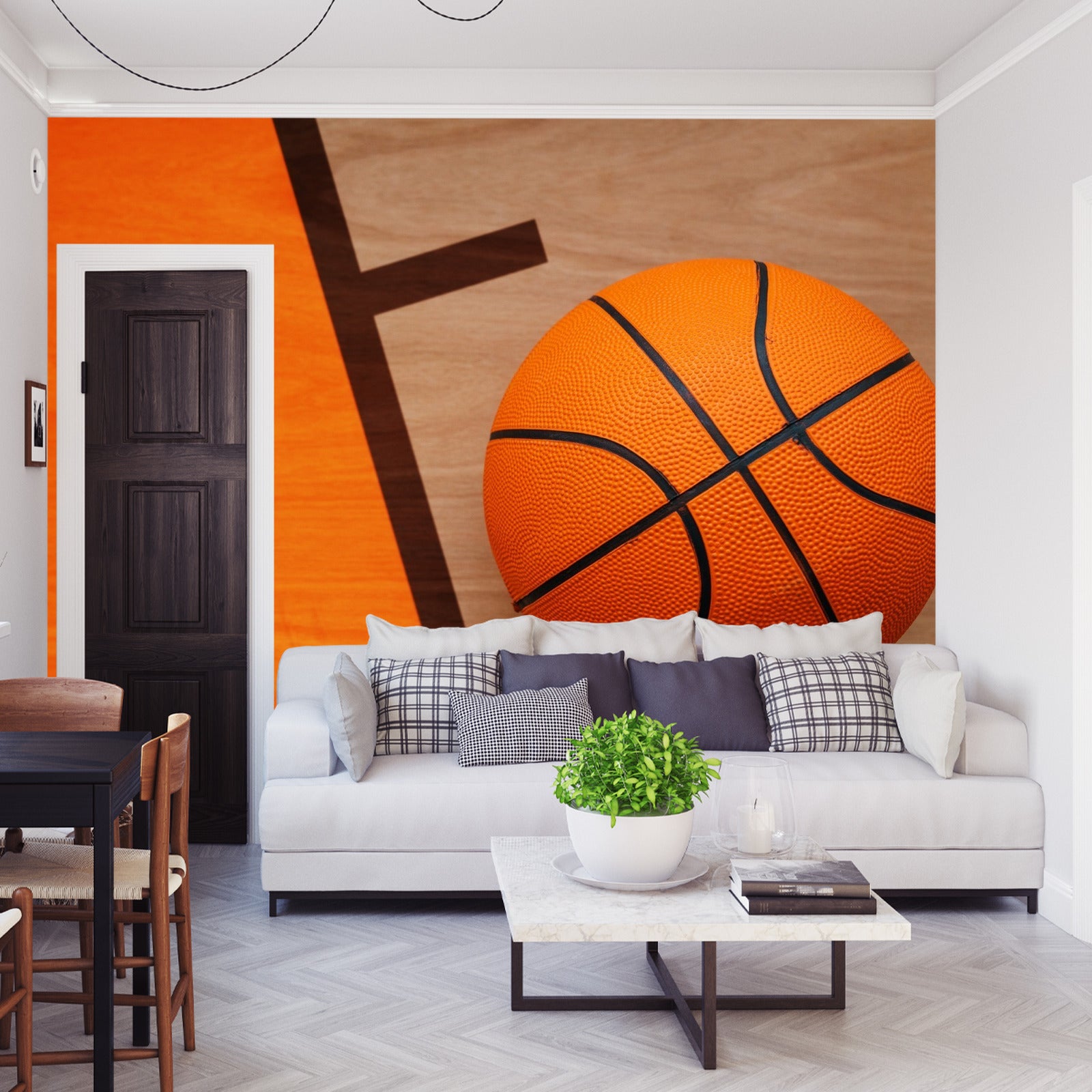 Fototapet Basketball På Banen