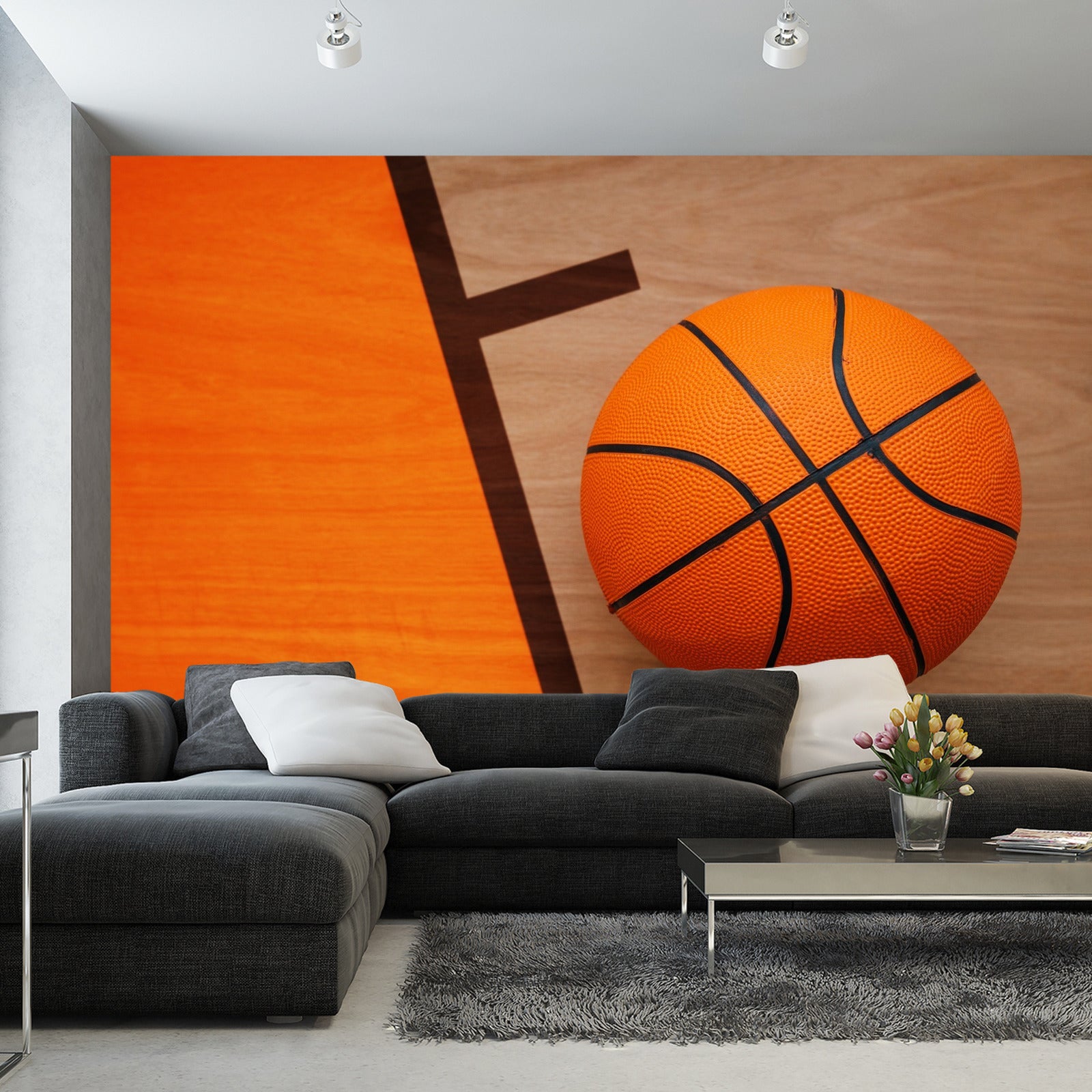 Fototapet Basketball På Banen