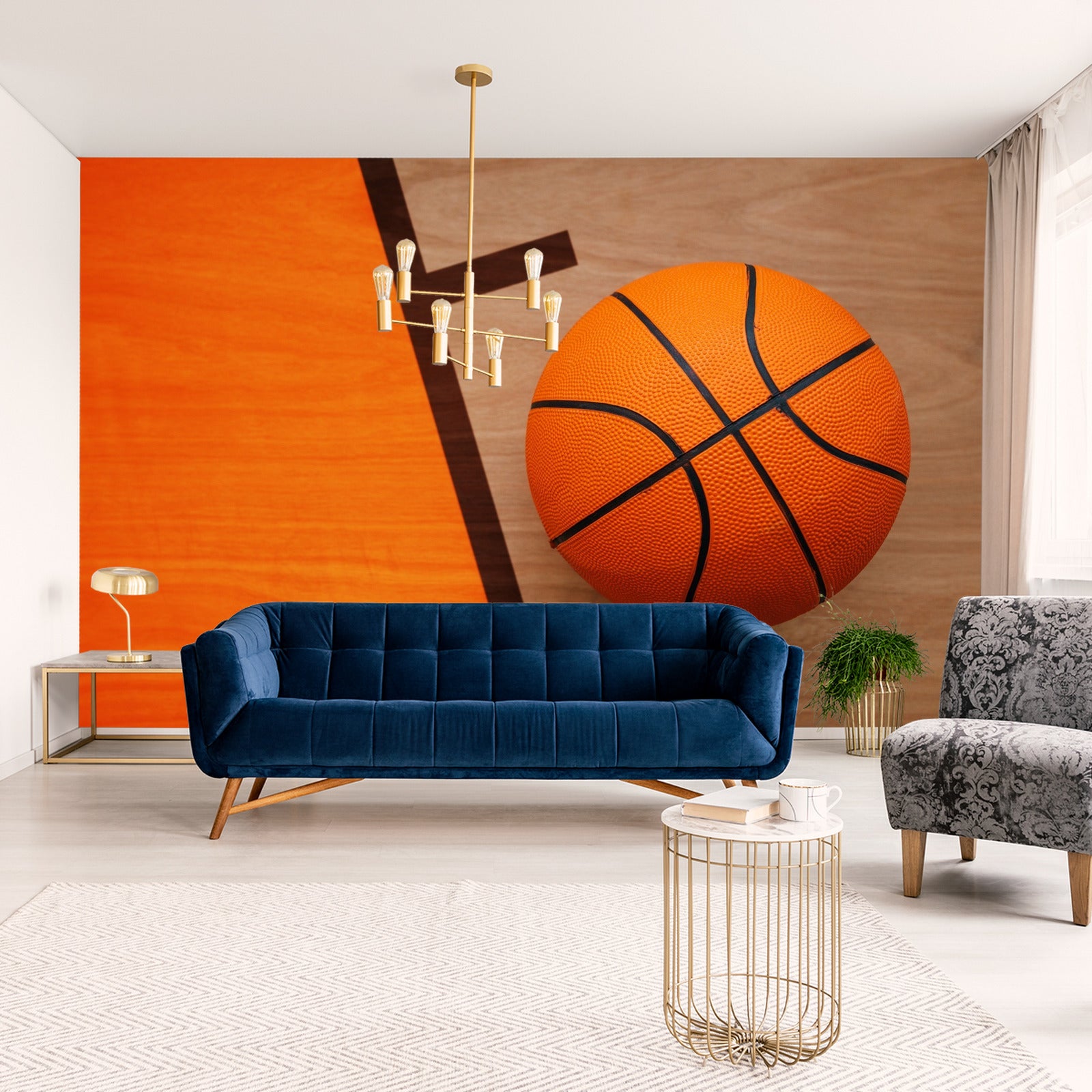 Fototapet Basketball På Banen