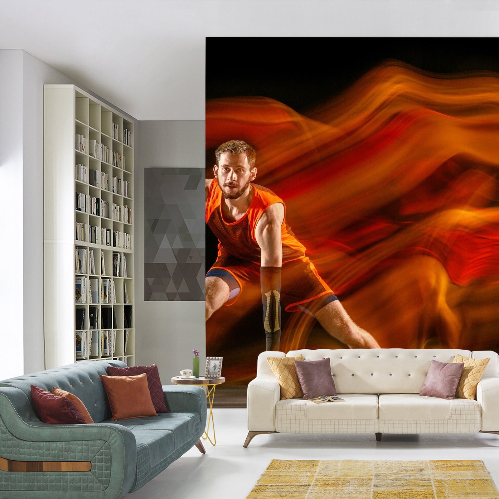 Fototapet Basketballspiller I Bevegelse