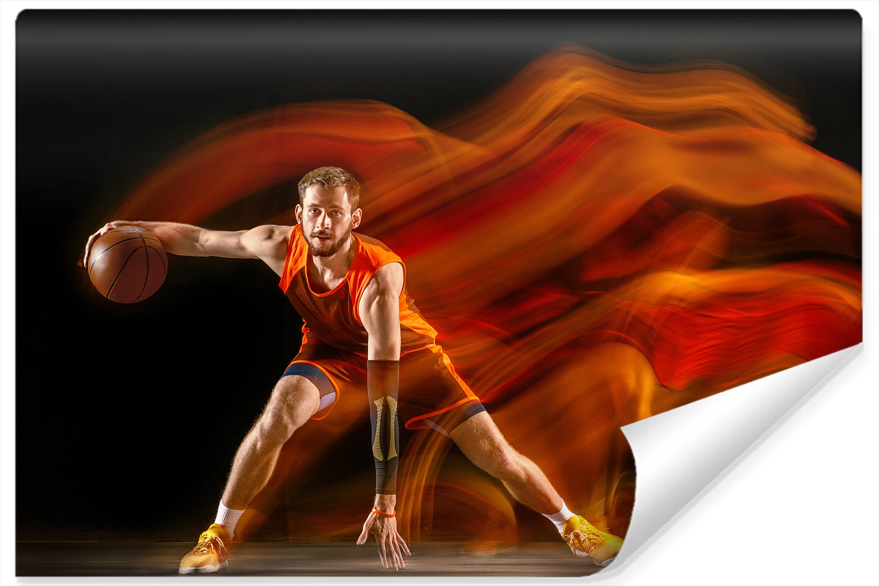 Fototapet Basketballspiller I Bevegelse