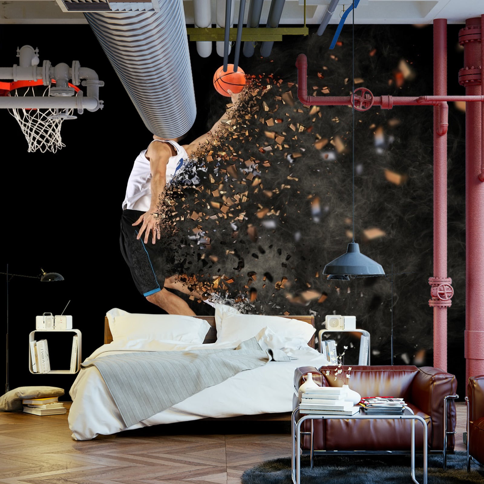 Fototapet Basketballspiller I Aksjon