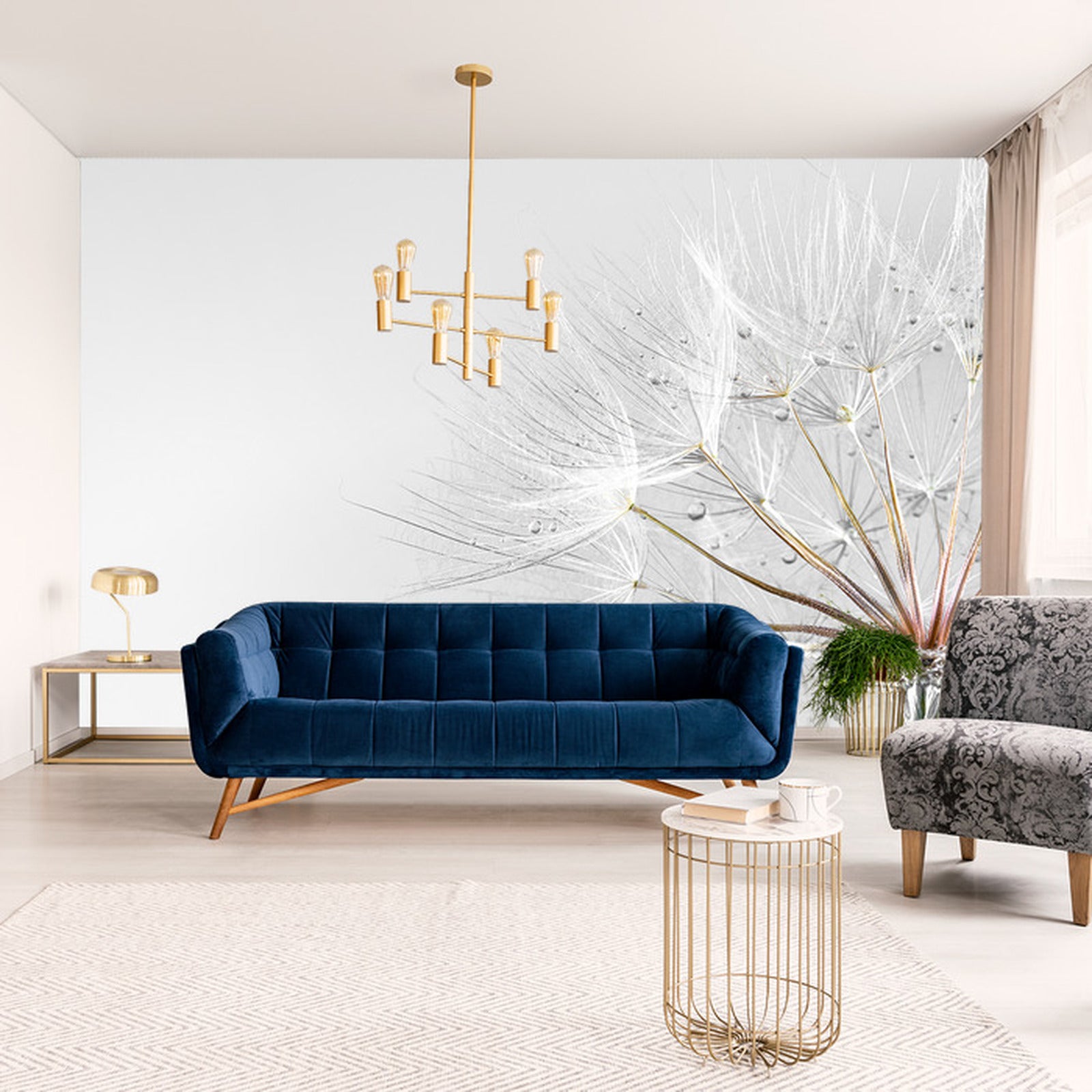 Fototapet Løvetann Dråper