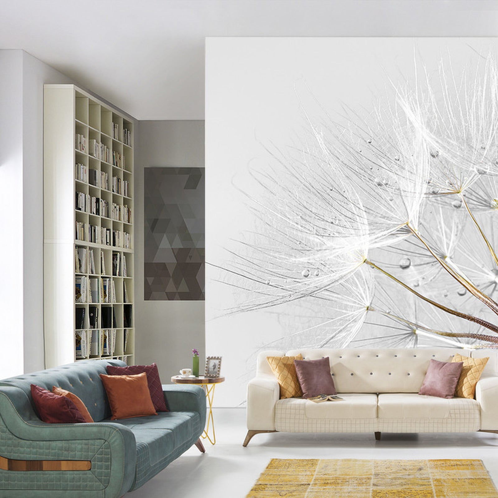 Fototapet Løvetann Dråper