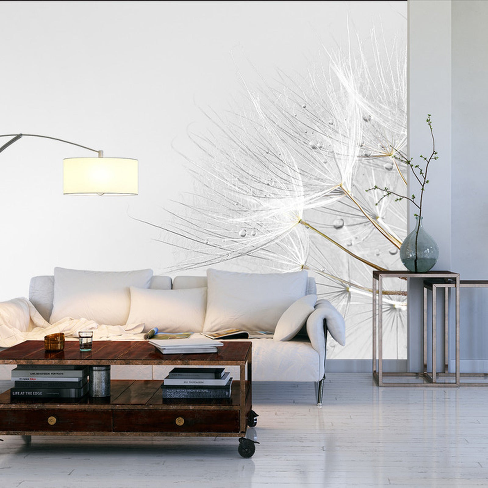 Fototapet Løvetann Dråper