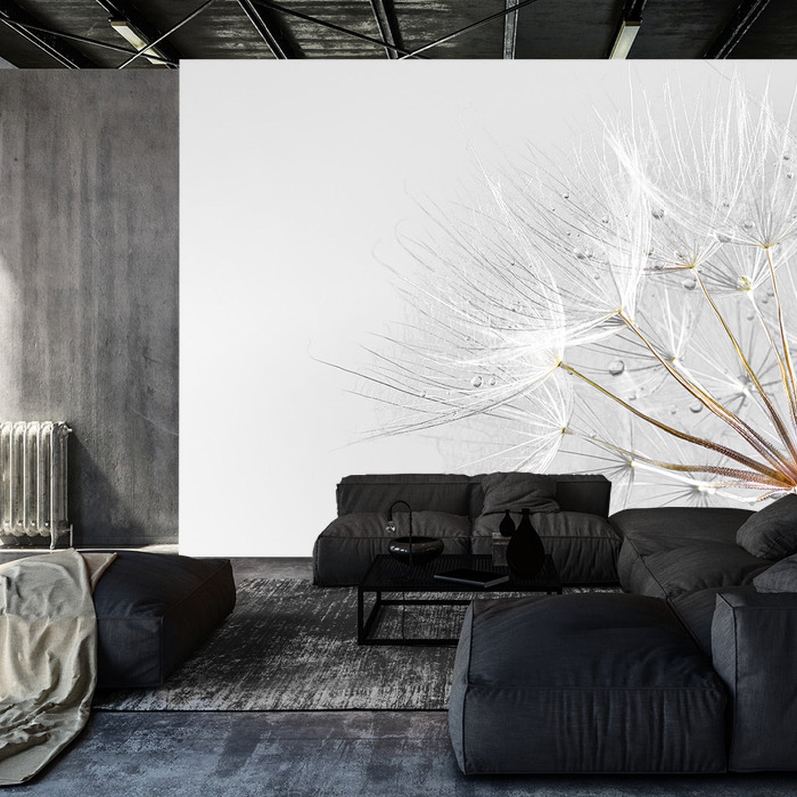 Fototapet Løvetann Dråper