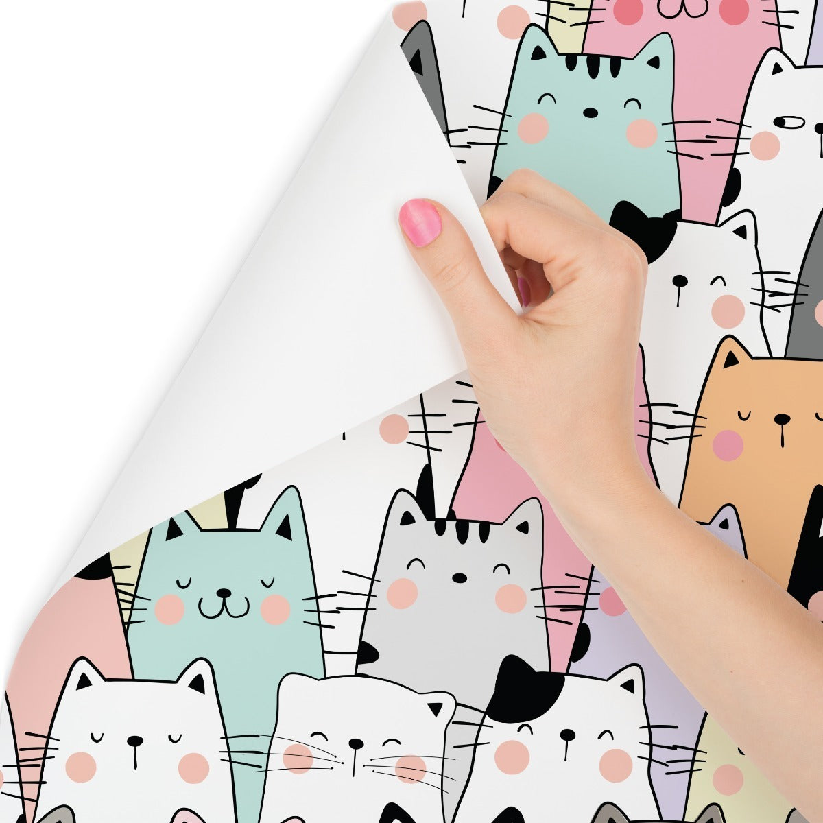 Fototapet Fargerike Tegneseriekatter